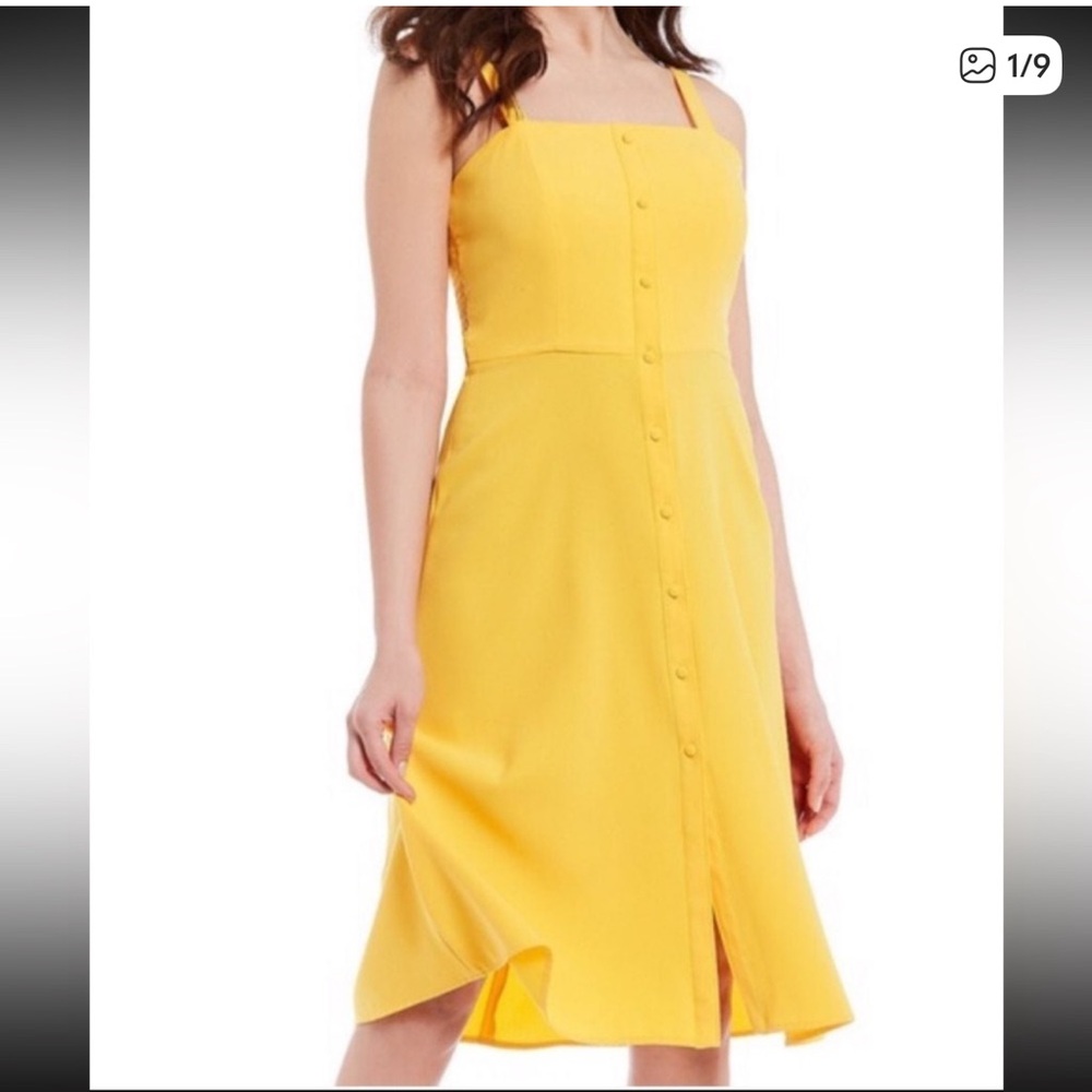 Gianni Bini Jenny Button Front Midi Sundress - Size XS - NWT